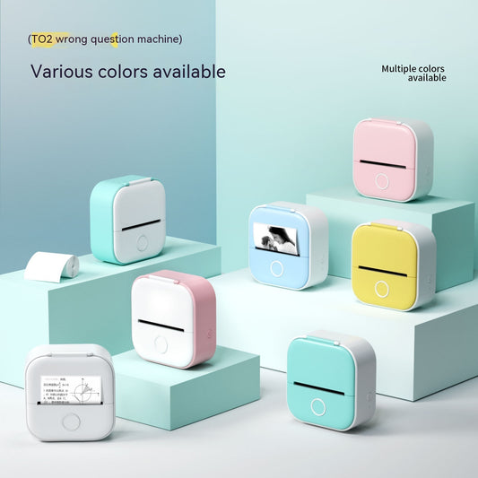Portable Mini Thermal Label Printer Home Photo Printer Student Wrong Question Printer Bluetooth Mini Label Printer Price Tag - buybestdealz.com
