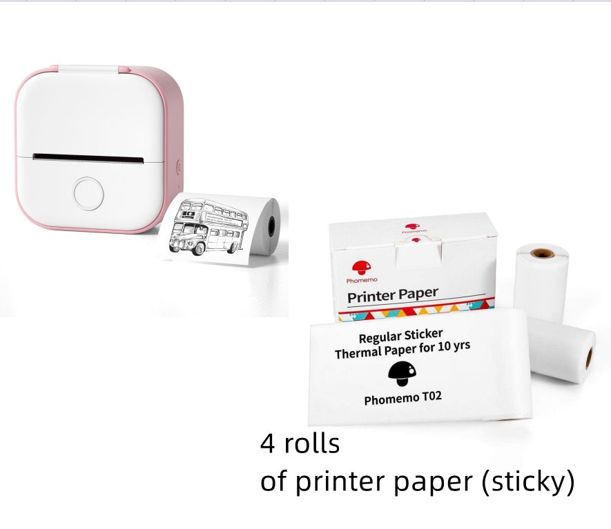 Portable Mini Thermal Label Printer Home Photo Printer Student Wrong Question Printer Bluetooth Mini Label Printer Price Tag - buybestdealz.com