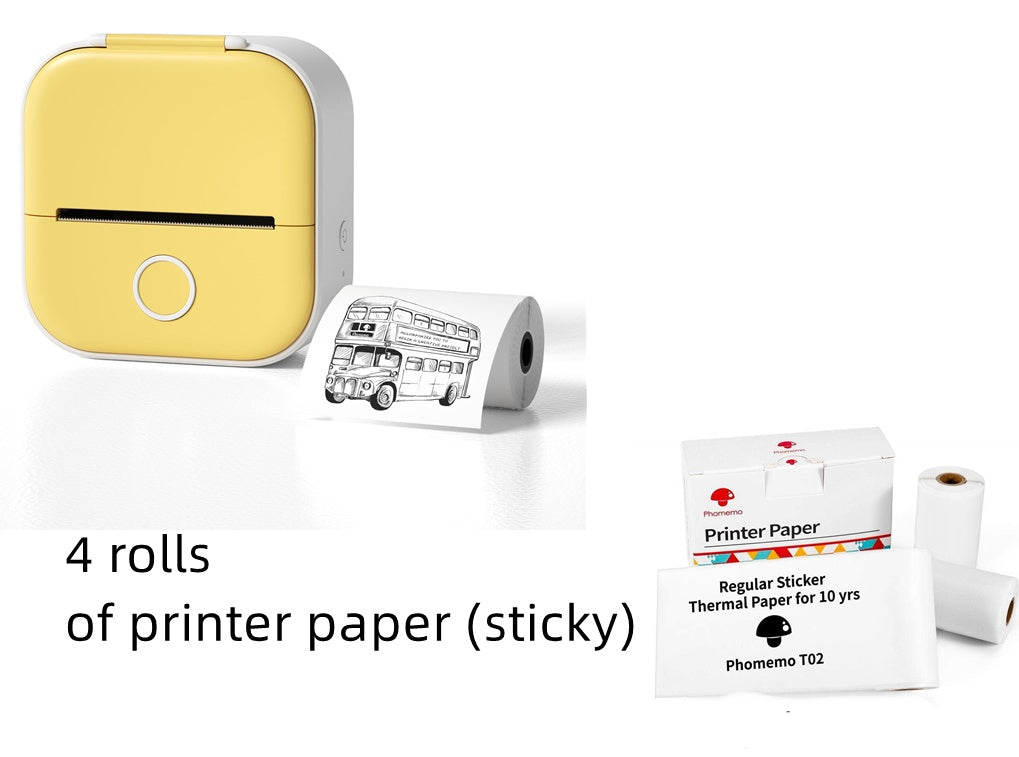 Portable Mini Thermal Label Printer Home Photo Printer Student Wrong Question Printer Bluetooth Mini Label Printer Price Tag - buybestdealz.com