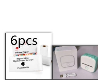 Portable Mini Thermal Label Printer Home Photo Printer Student Wrong Question Printer Bluetooth Mini Label Printer Price Tag - buybestdealz.com