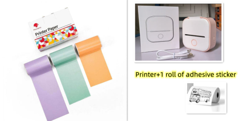 Portable Mini Thermal Label Printer Home Photo Printer Student Wrong Question Printer Bluetooth Mini Label Printer Price Tag - buybestdealz.com