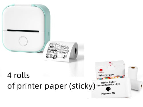 Portable Mini Thermal Label Printer Home Photo Printer Student Wrong Question Printer Bluetooth Mini Label Printer Price Tag - buybestdealz.com
