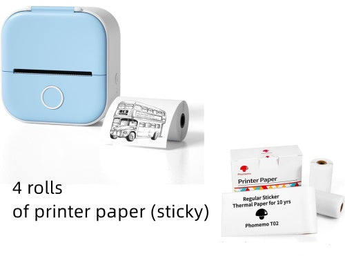 Portable Mini Thermal Label Printer Home Photo Printer Student Wrong Question Printer Bluetooth Mini Label Printer Price Tag - buybestdealz.com