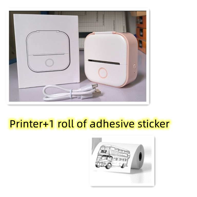 Portable Mini Thermal Label Printer Home Photo Printer Student Wrong Question Printer Bluetooth Mini Label Printer Price Tag - buybestdealz.com