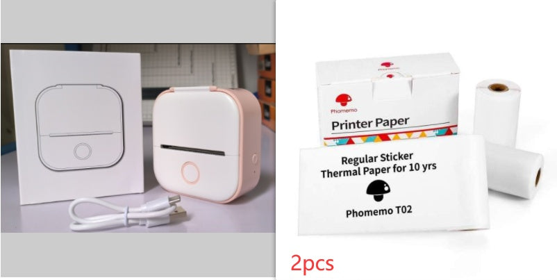 Portable Mini Thermal Label Printer Home Photo Printer Student Wrong Question Printer Bluetooth Mini Label Printer Price Tag - buybestdealz.com