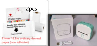 Portable Mini Thermal Label Printer Home Photo Printer Student Wrong Question Printer Bluetooth Mini Label Printer Price Tag - buybestdealz.com