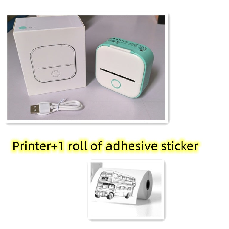 Portable Mini Thermal Label Printer Home Photo Printer Student Wrong Question Printer Bluetooth Mini Label Printer Price Tag - buybestdealz.com