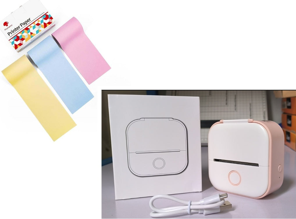 Portable Mini Thermal Label Printer Home Photo Printer Student Wrong Question Printer Bluetooth Mini Label Printer Price Tag - buybestdealz.com